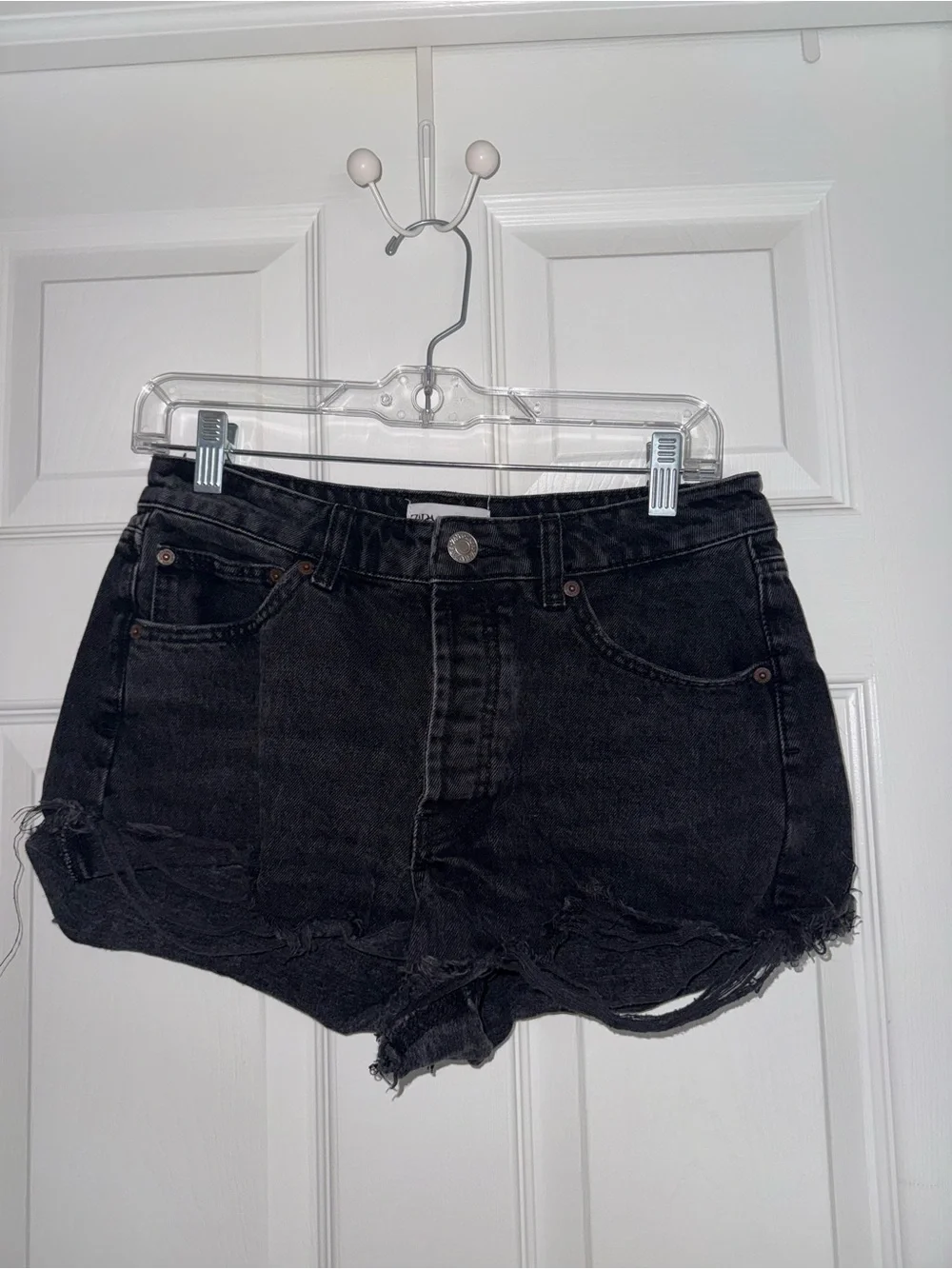 Zara Distressed Denim Shorts